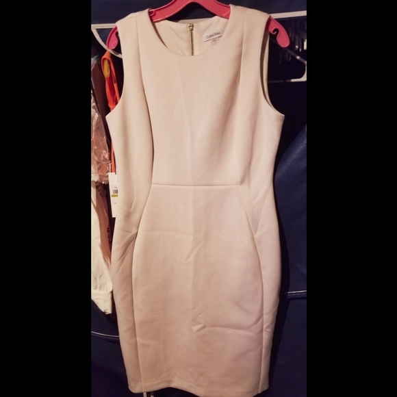 Calvin Klein Blush Pink Midi Dress - Picture 1 of 3